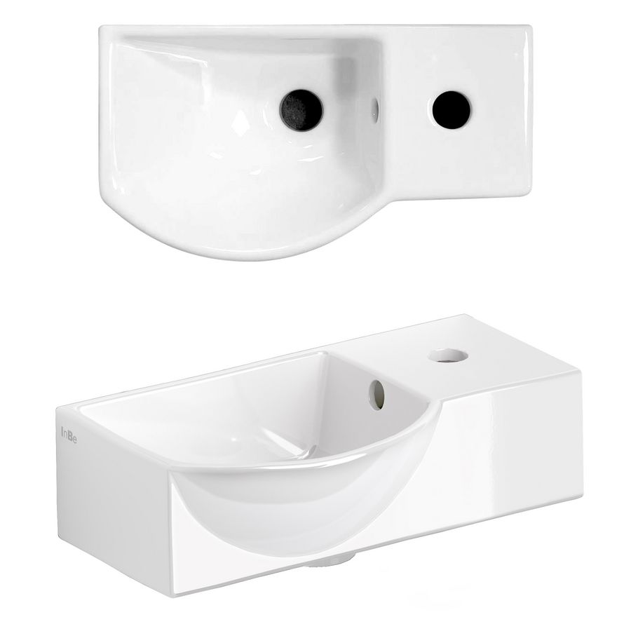 Fontein m kraangat z plug wit keramiek InBe 8