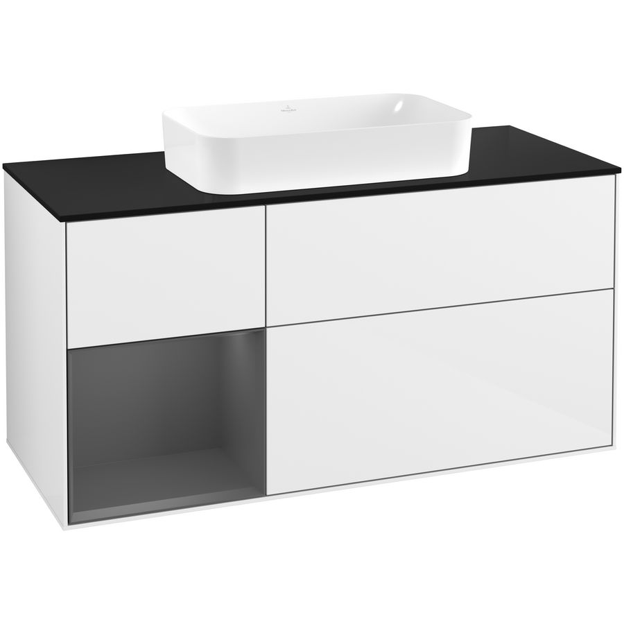 Wastafelonderkast Finion 1200x603x501mm G.White.L F702GKGF