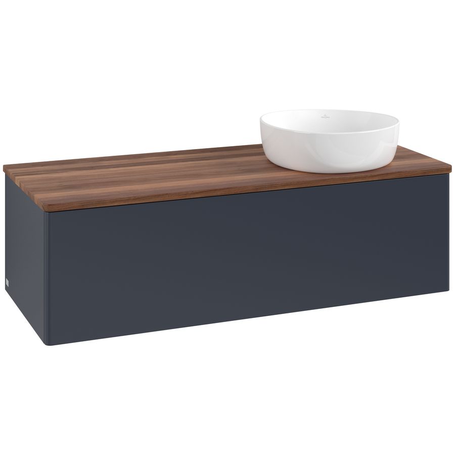 Wastafelonderkast Antao 1200x360x500mm Mid.Blue Matt Lacquer K34012HG