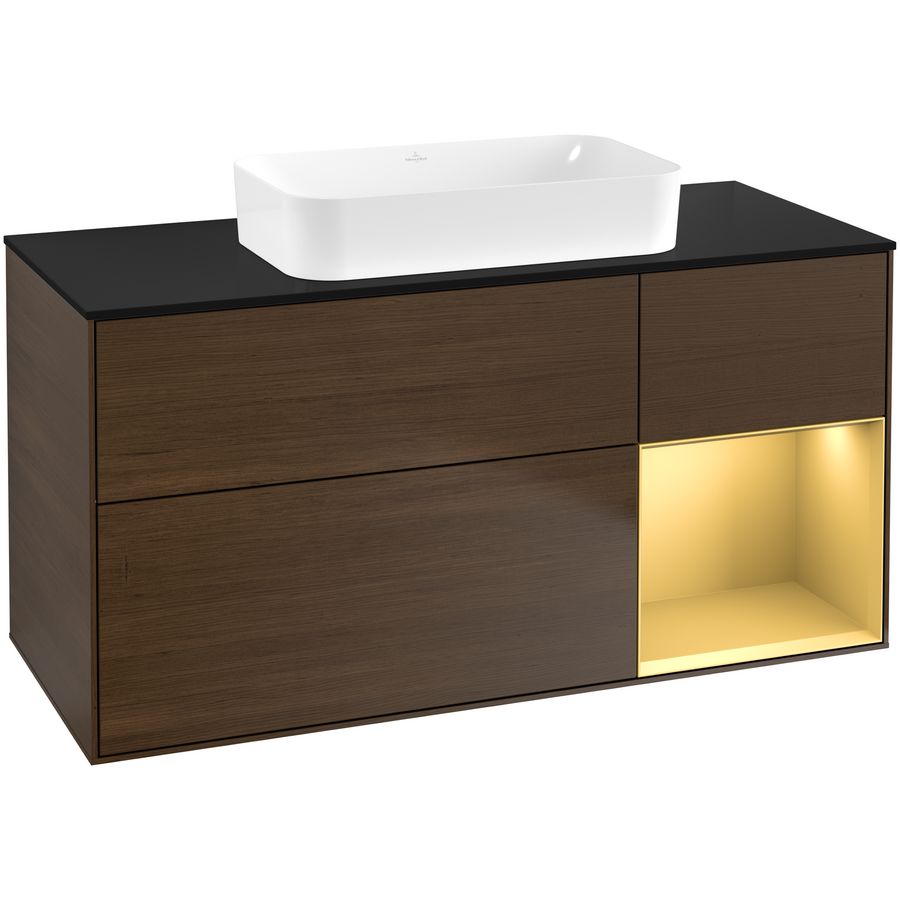 Wastafelonderkast Finion 1200x603x501mm W.Veneer F712HFGN