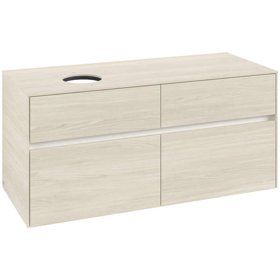 Wastafelonderkast Collaro 1200x548x500mm White Oak C04200AA