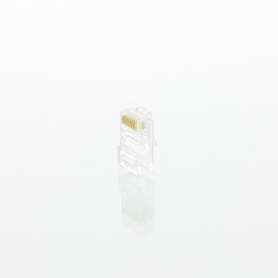 Kist a 25st. Connector 8p8c RJ45 Cat5 rond soepele kabel