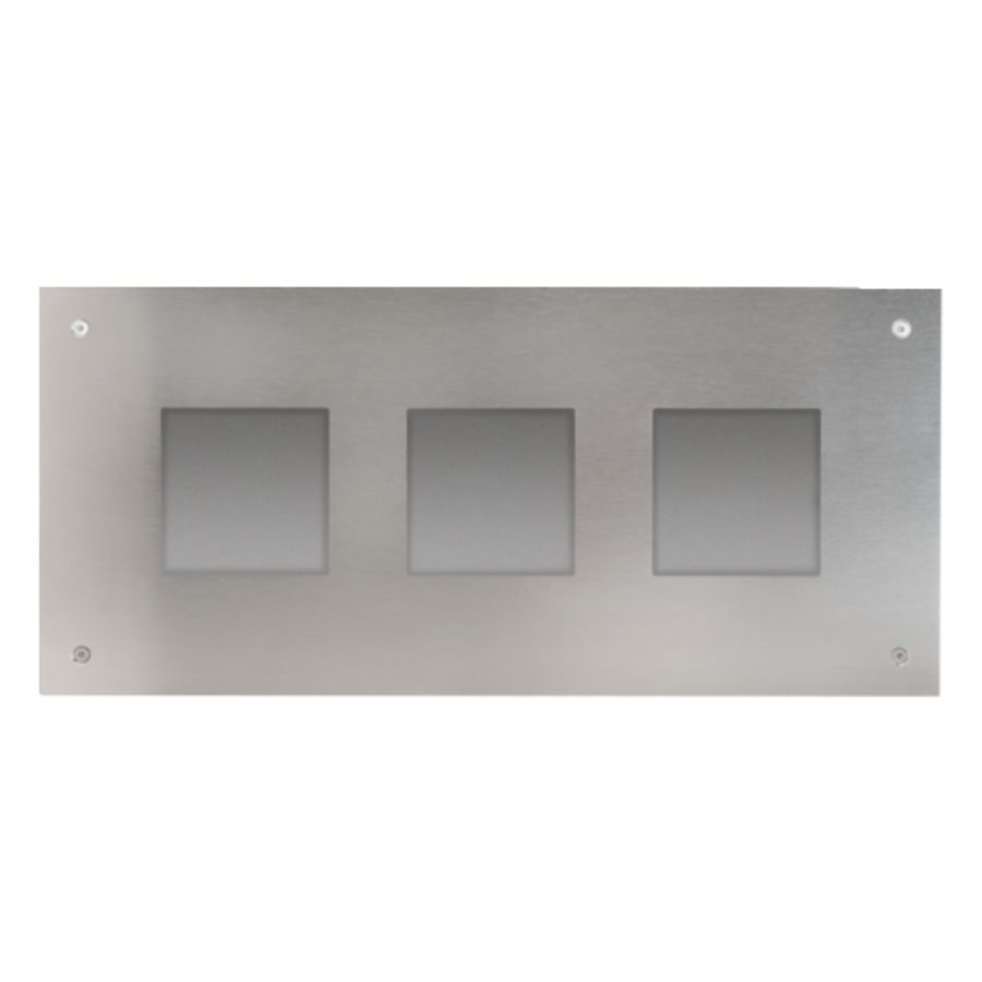 Frontplaat en inbouwdoos modulaire buitenpost 3 knoppen