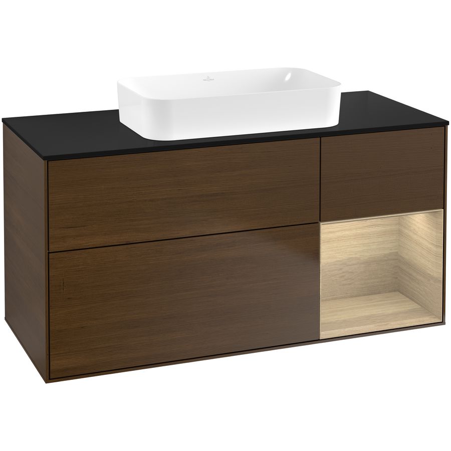 Wastafelonderkast Finion 1200x603x501mm W.Veneer F712PCGN