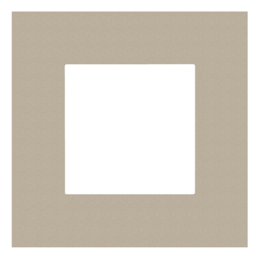 Enkelvoudige afdekplaat Pure steel champagne coated