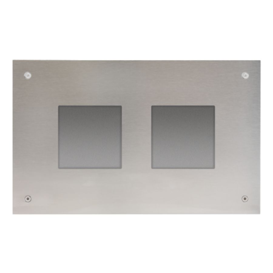 Frontplaat en inbouwdoos modulaire buitenpost 2 knoppen