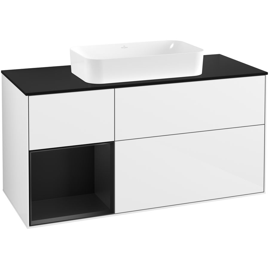 Wastafelonderkast Finion 1200x603x501mm G.White.L F702PDGF