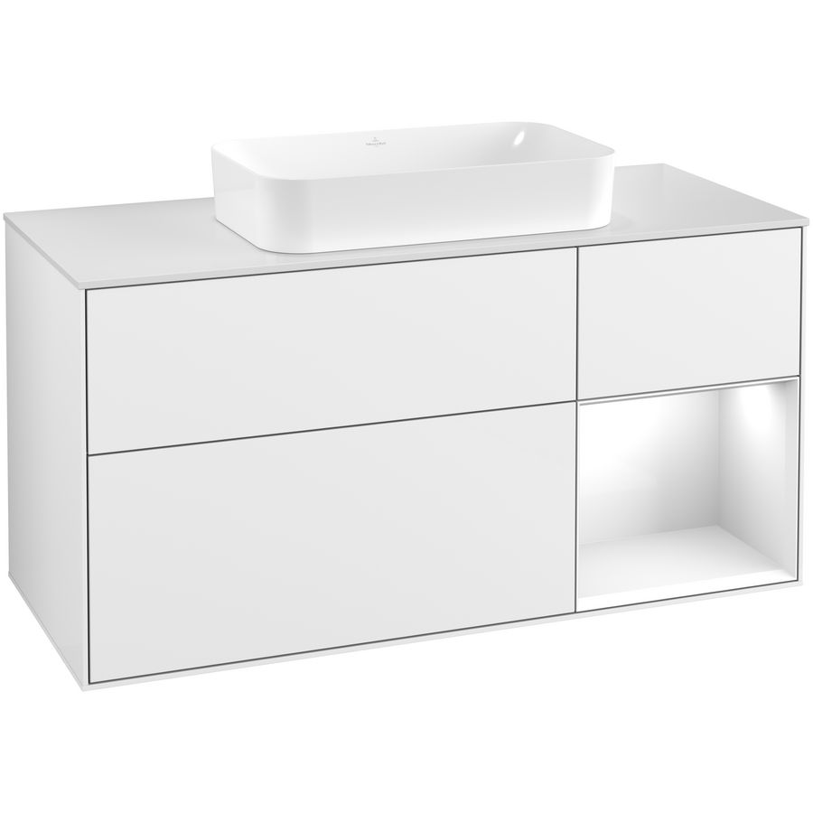 Wastafelonderkast Finion 1200x603x501mm G.White.L F711GFGF