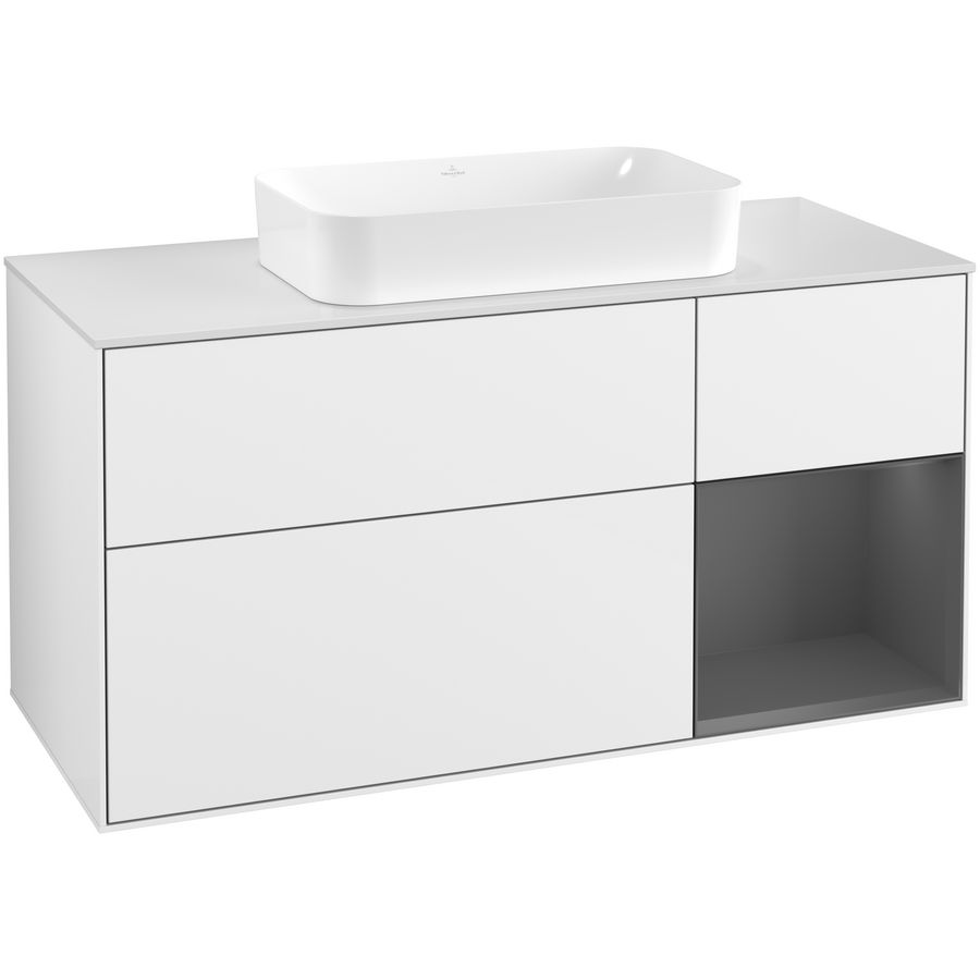 Wastafelonderkast Finion 1200x603x501mm G.White.L F711GKGF