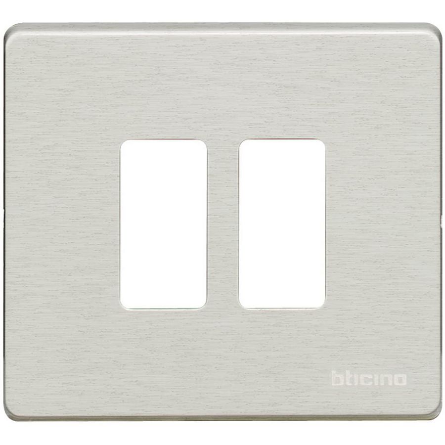 Afdekplaat Magic 2 modulen Aluminiumvoor 502e VVE=10