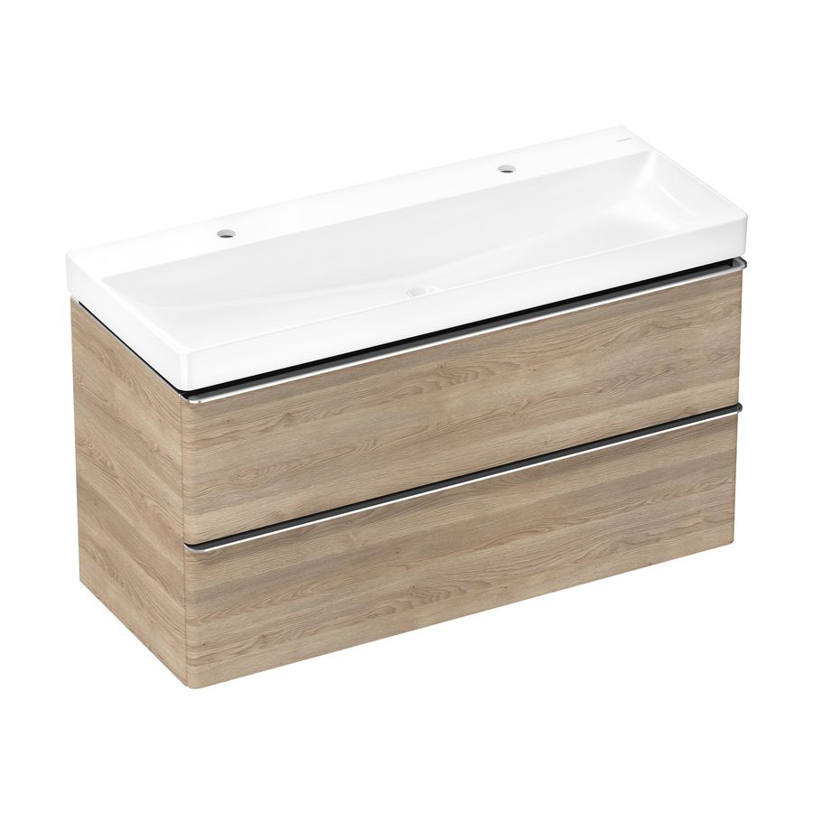 Badmeubel Xelu Q NO 1180/475 2L wastafel Oppervlak greep chroom