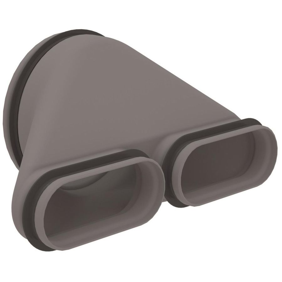 Overgangsbocht dubbelkanaal, flat naar rond 160mm