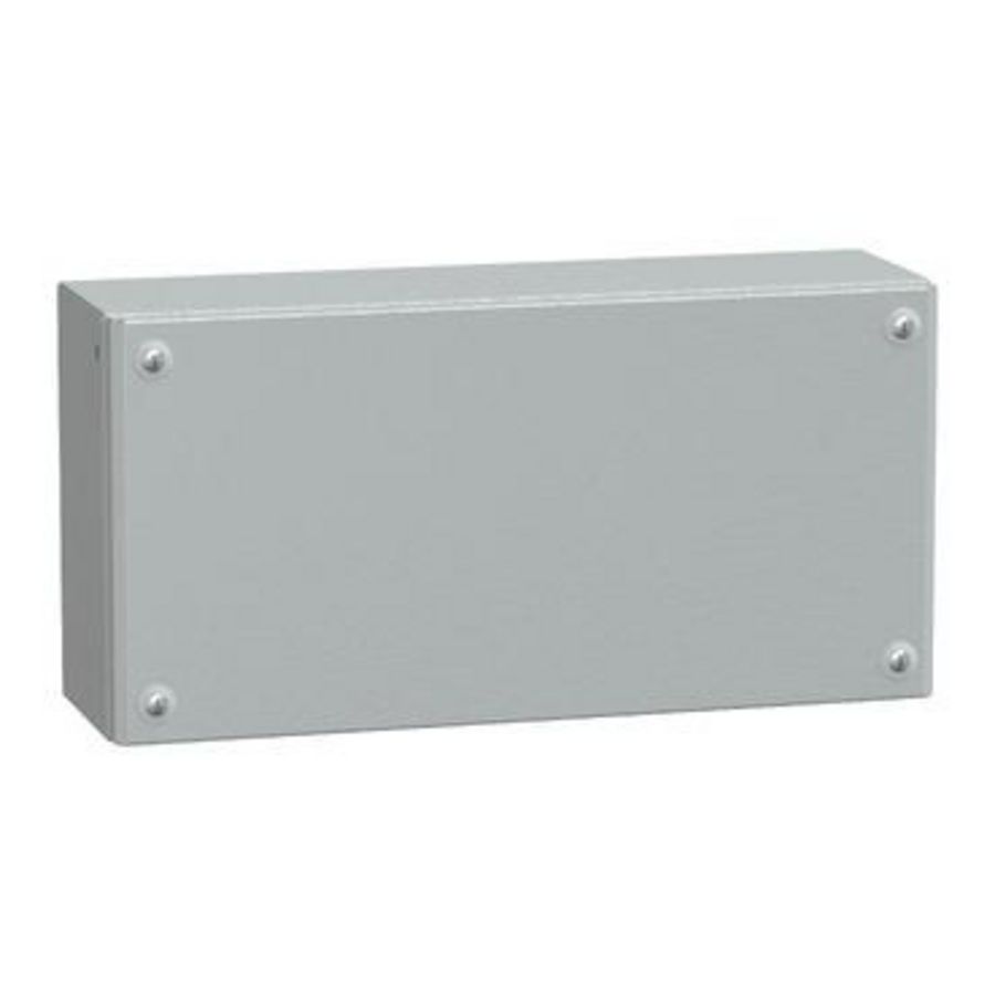 IndustriEle doos Volle deur 200x400x120mm IP66 IK10 Metaal -