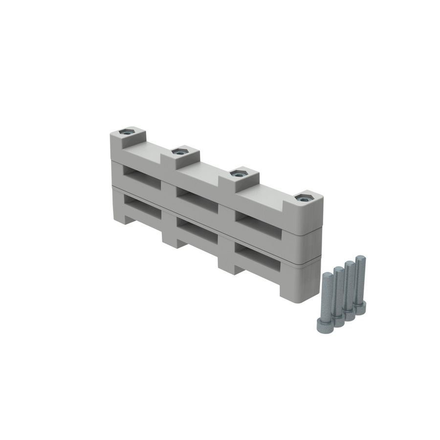 Railsteun H50mm DPX3 -DMX3 1600A 3-polig zwevend -isolerend