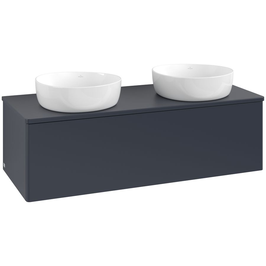 Wastafelonderkast Antao 1200x360x500mm Mid.Blue Matt Lacquer K35050HG