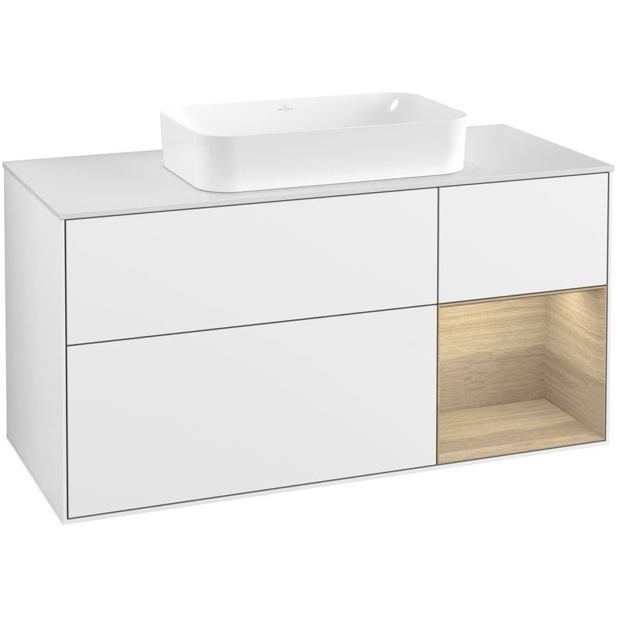 Wastafelonderkast Finion 1200x603x501mm G.White.L F711PCGF