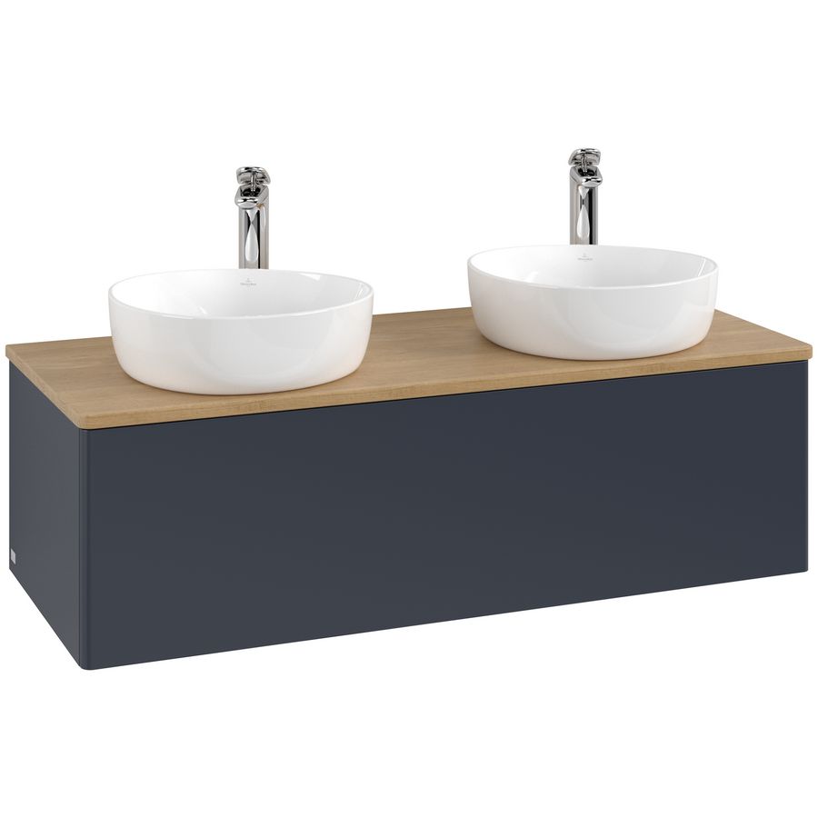Wastafelonderkast Antao 1200x360x500mm Mid.Blue Matt Lacquer K35051HG