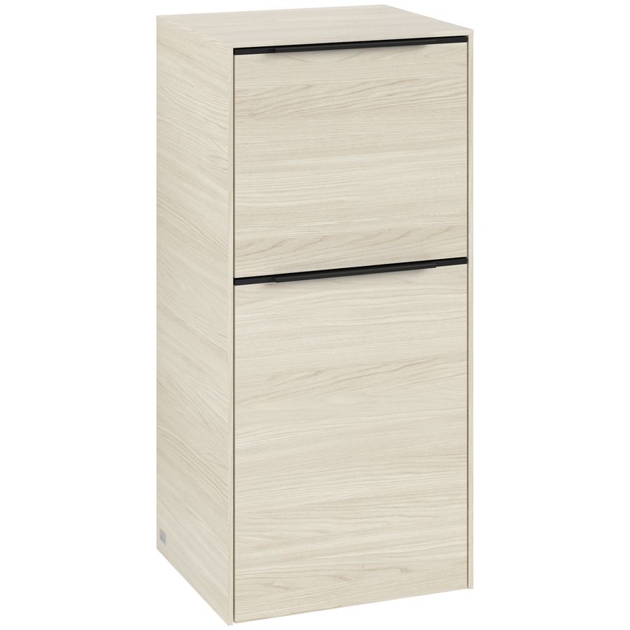 Zijkast SUBWAY 3.0 400x860x362mm White Oak C59401AA greep Volcano Black