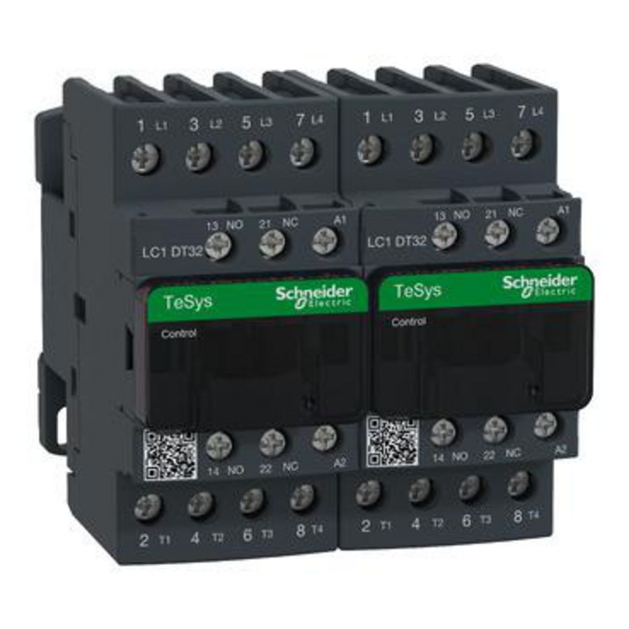 Omkeercont. 32A 4M/HCM+V Mechanisch verg. -Stuurspannin D