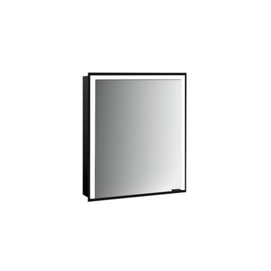 Led-Spiegelkast Prime 3 inbouw 600mm Anschlag Li Zwart