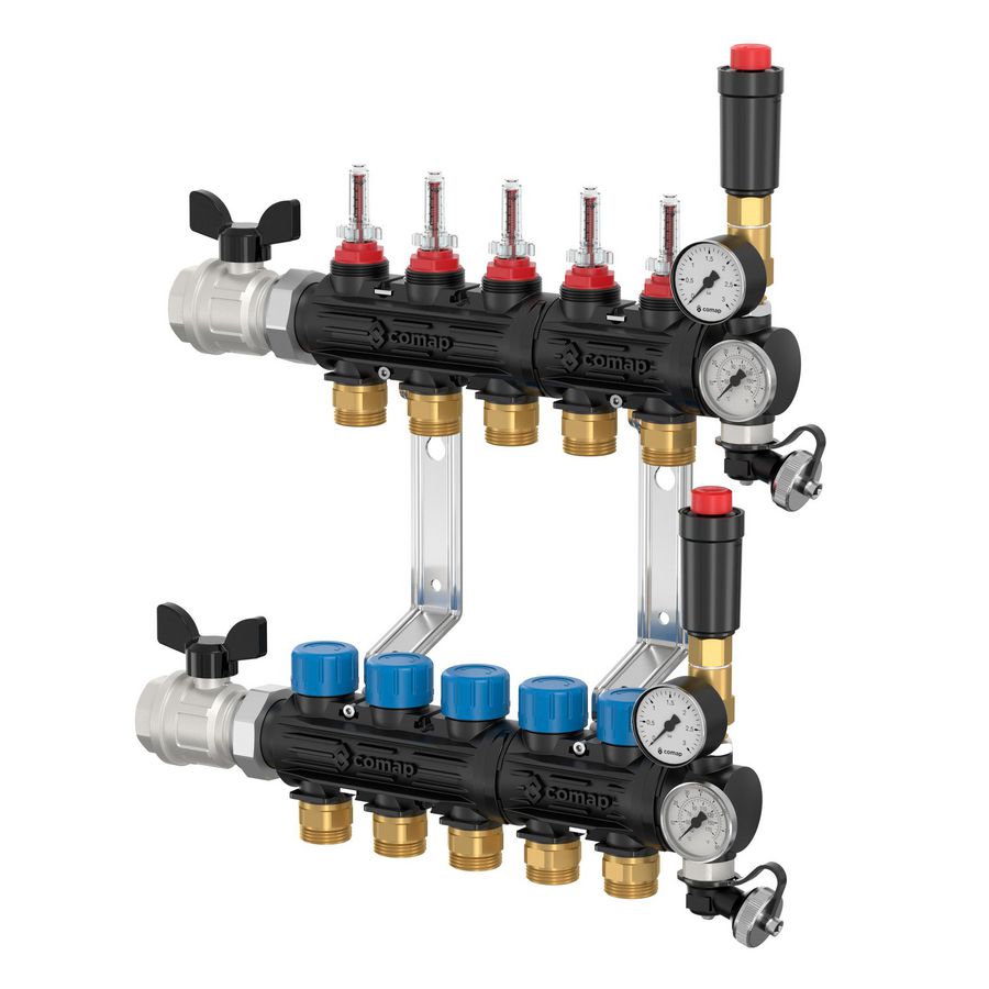 Leidingverdeler K910-0-TPM Manifold 9-groeps debietmeter 0-2,5L