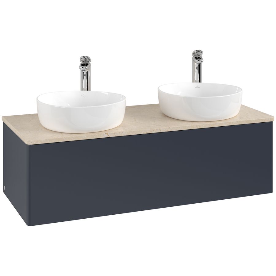 Wastafelonderkast Antao 1200x360x500mm Mid.Blue Matt Lacquer K35053HG