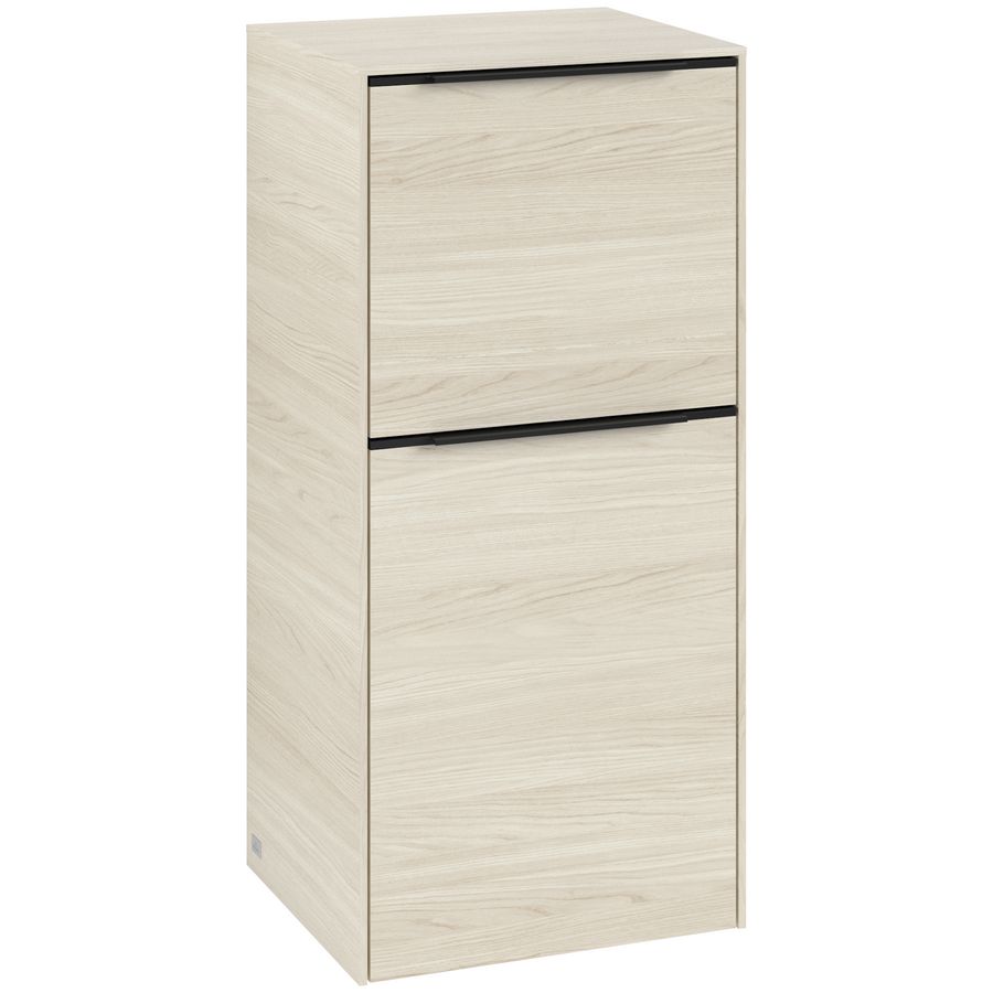 Zijkast SUBWAY 3.0 400x860x362mm White Oak C59501AA greep Volcano Black