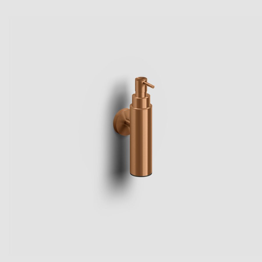 SJOKKER zeepdispenser, 100cc, wandmodel, brons geborsteld PVD