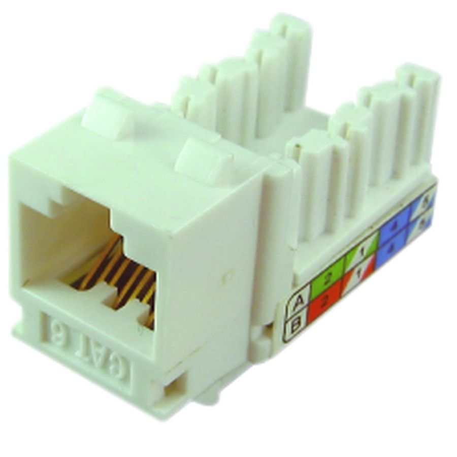 Doos a 5st. Modulair chassis Female snapin RJ45 cat6