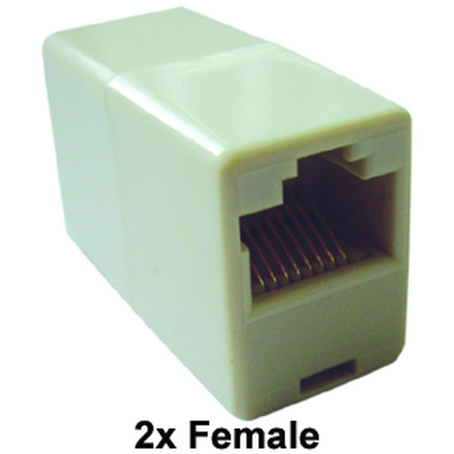 Doos a 10st. Modulair koppeldeel Female-Female RJ11 1-4