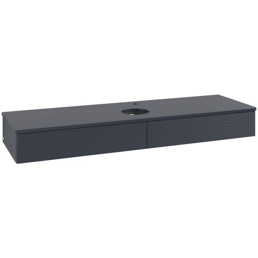 Wastafelonderkast Antao 1600x190x500mm Mid.Blue Matt Lacquer L14150HG