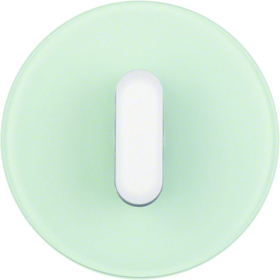 Afdekplaat+knevel Serie R.classic glas polarwit