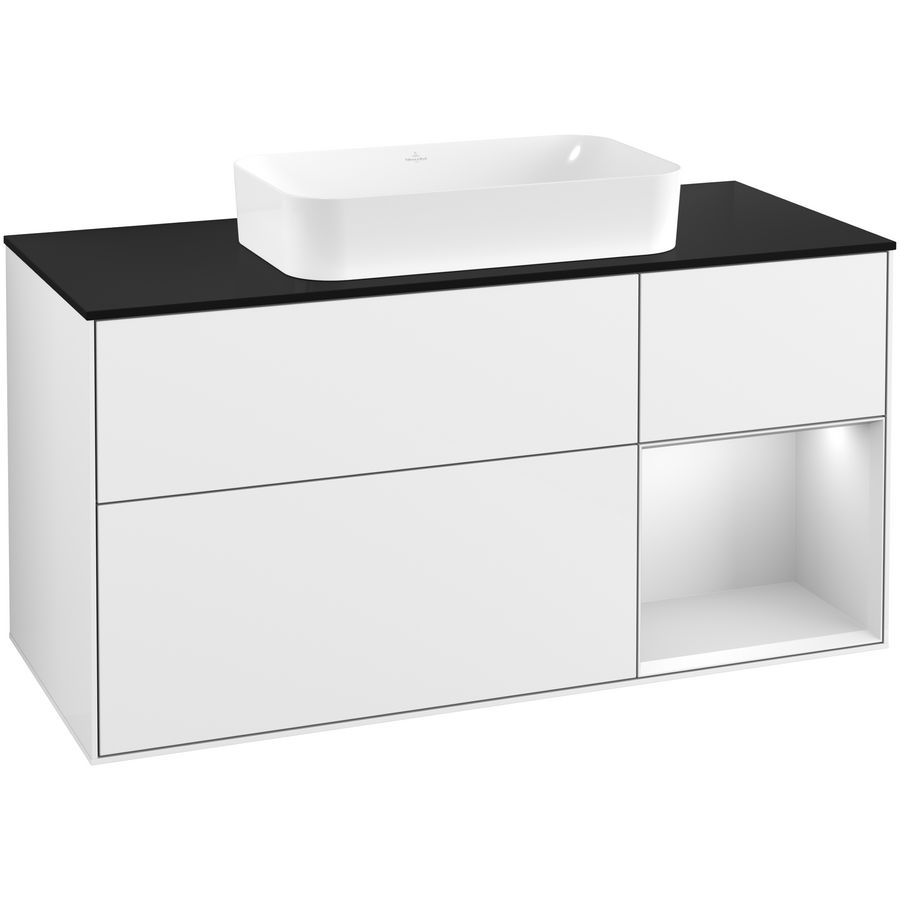 Wastafelonderkast Finion 1200x603x501mm G.White.L F712MTGF
