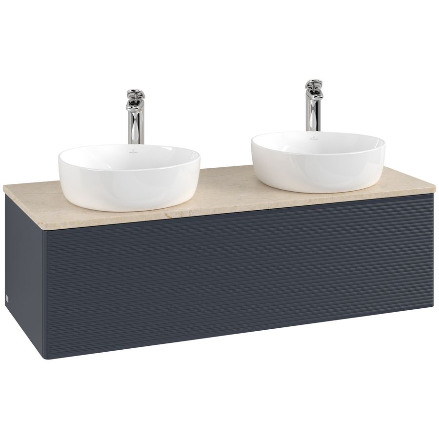Wastafelonderkast Antao 1200x360x500mm Mid.Blue Matt Lacquer K35153HG