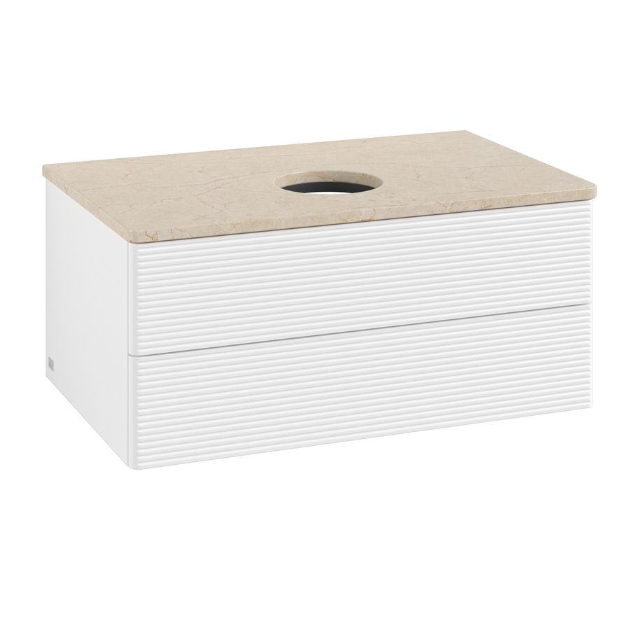 Wastafelonderkast Antao 800x360x500mm White Matt Lacquer L19113MT