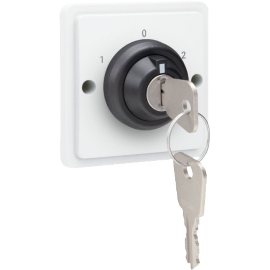 Spuitwaterdichte sleutelschakelaar 16A schroef wit