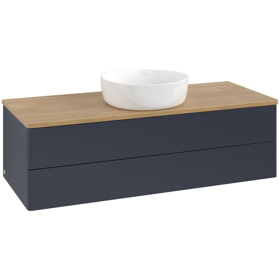 Wastafelonderkast Antao 1200x360x500mm Mid.Blue Matt Lacquer L21011HG