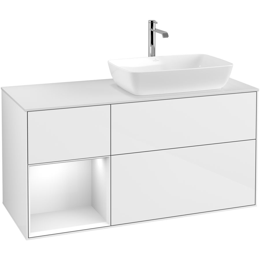 Wastafelonderkast Finion 1200x603x501mm G.White.L F801GFGF