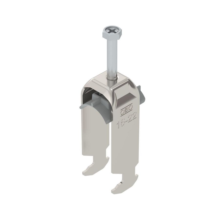 Beugelklem 2056 2-vdg 16-22mm rvs A2 1.4301 blank VVE=50