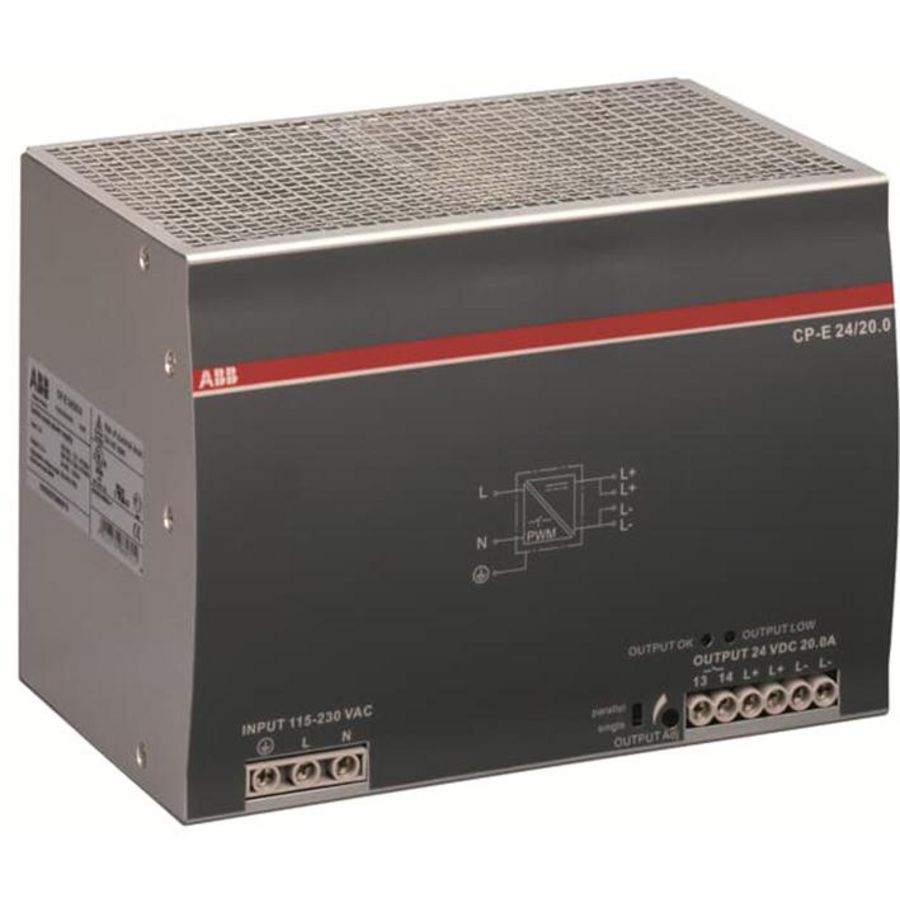 Voeding CP serie In 115/230Vac, Uit 24Vdc/20.0A