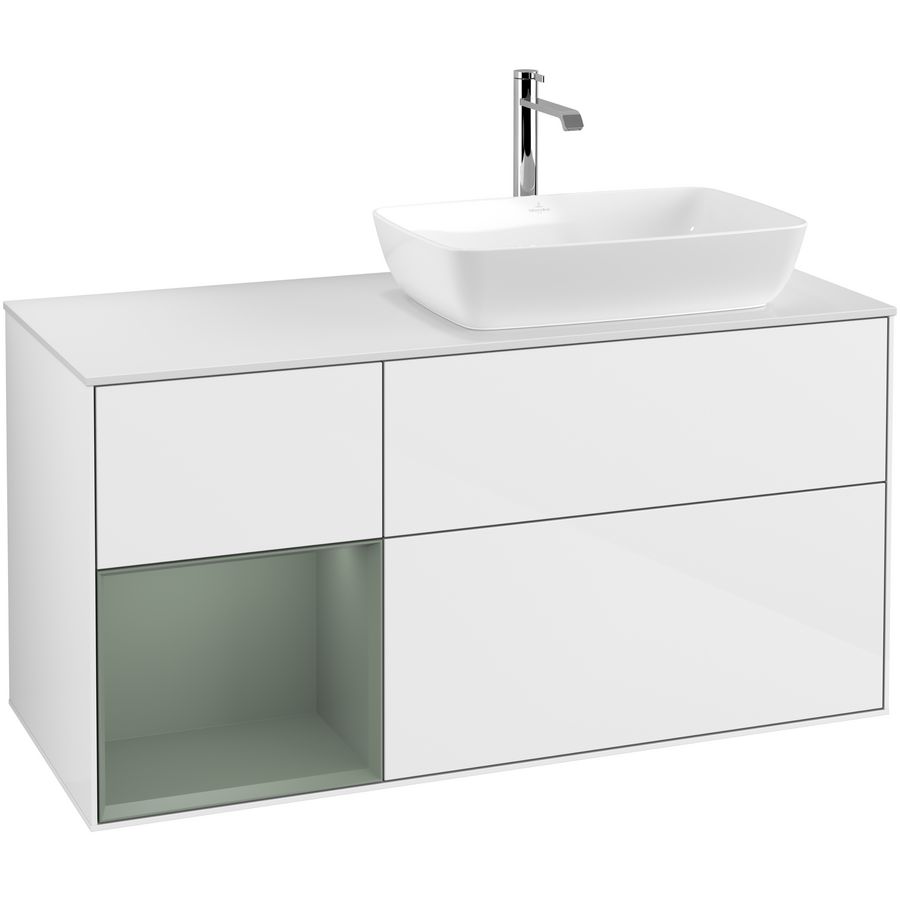 Wastafelonderkast Finion 1200x603x501mm G.White.L F801GMGF