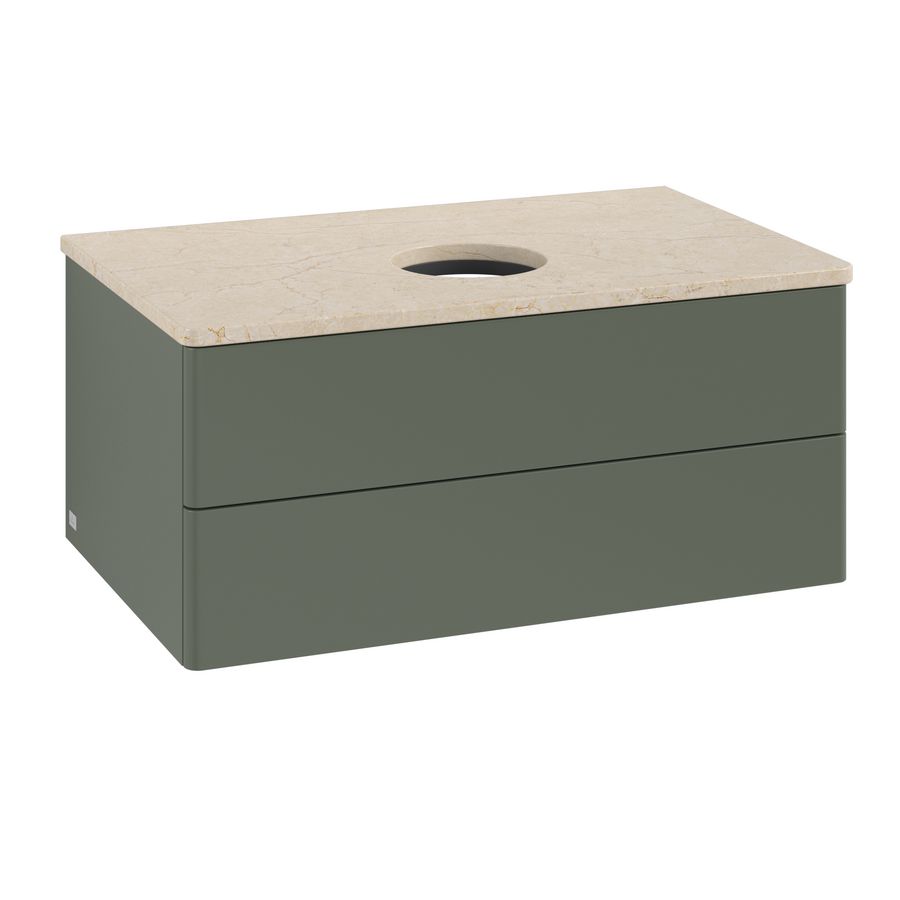 Wastafelonderkast Antao 800x360x500mm L.Green Matt Lacquer K19013HL