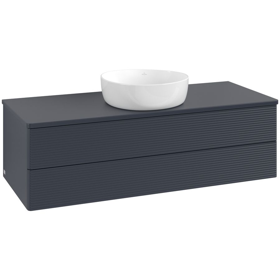 Wastafelonderkast Antao 1200x360x500mm Mid.Blue Matt Lacquer L21110HG
