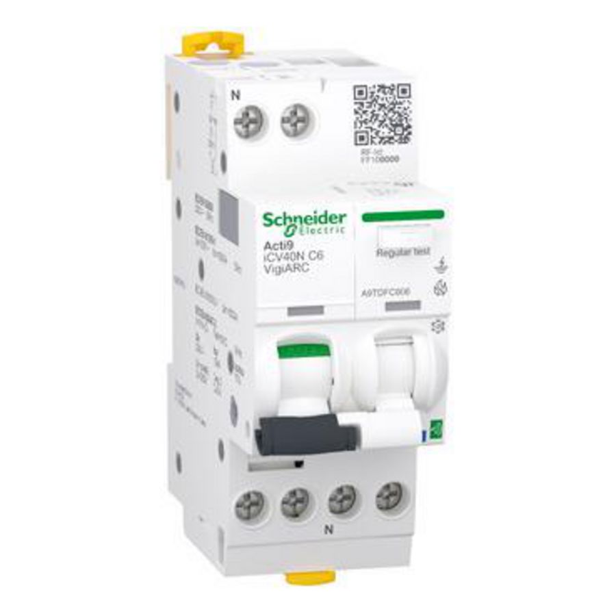 Active Vlamboogbev. RCBO Acti9 iCV40N ARC 1-polig + Nul 6A C cur