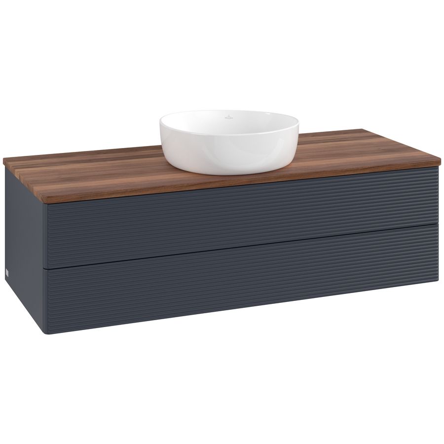 Wastafelonderkast Antao 1200x360x500mm Mid.Blue Matt Lacquer L21112HG