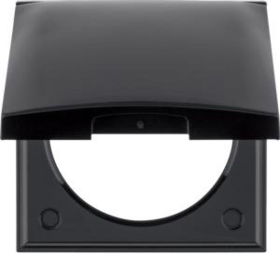 Afdekraam 1-v met klapdeksel berker Integro zwart