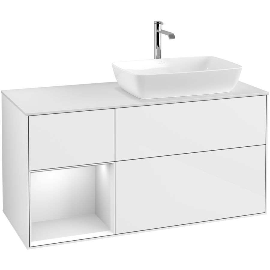 Wastafelonderkast Finion 1200x603x501mm G.White.L F801MTGF