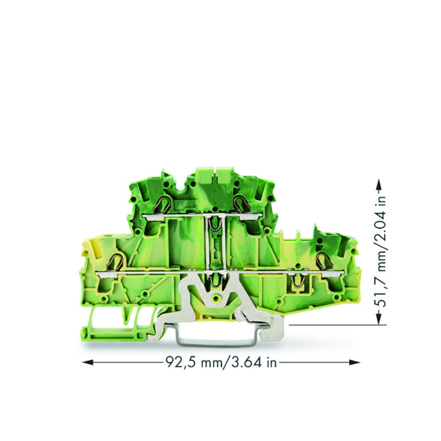 2etageklem 4-draads aardklem 2,5mm² 2002-2707/999-950 VVE=50