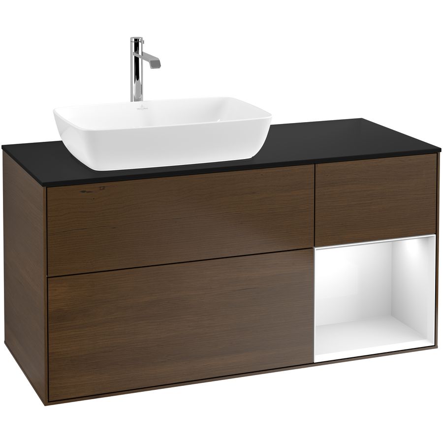 Wastafelonderkast Finion 1200x603x501mm W.Veneer F812GFGN