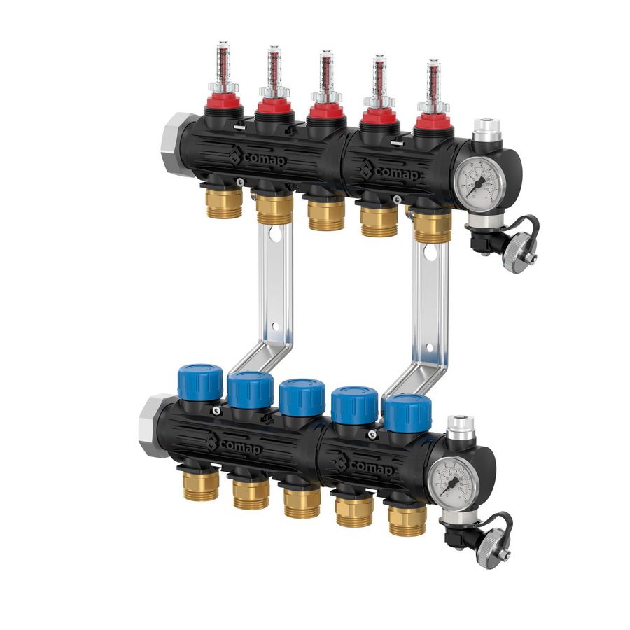 Leidingverdeler 910-0-T2 Manifold 10-groeps debietmeter 0-2,5L